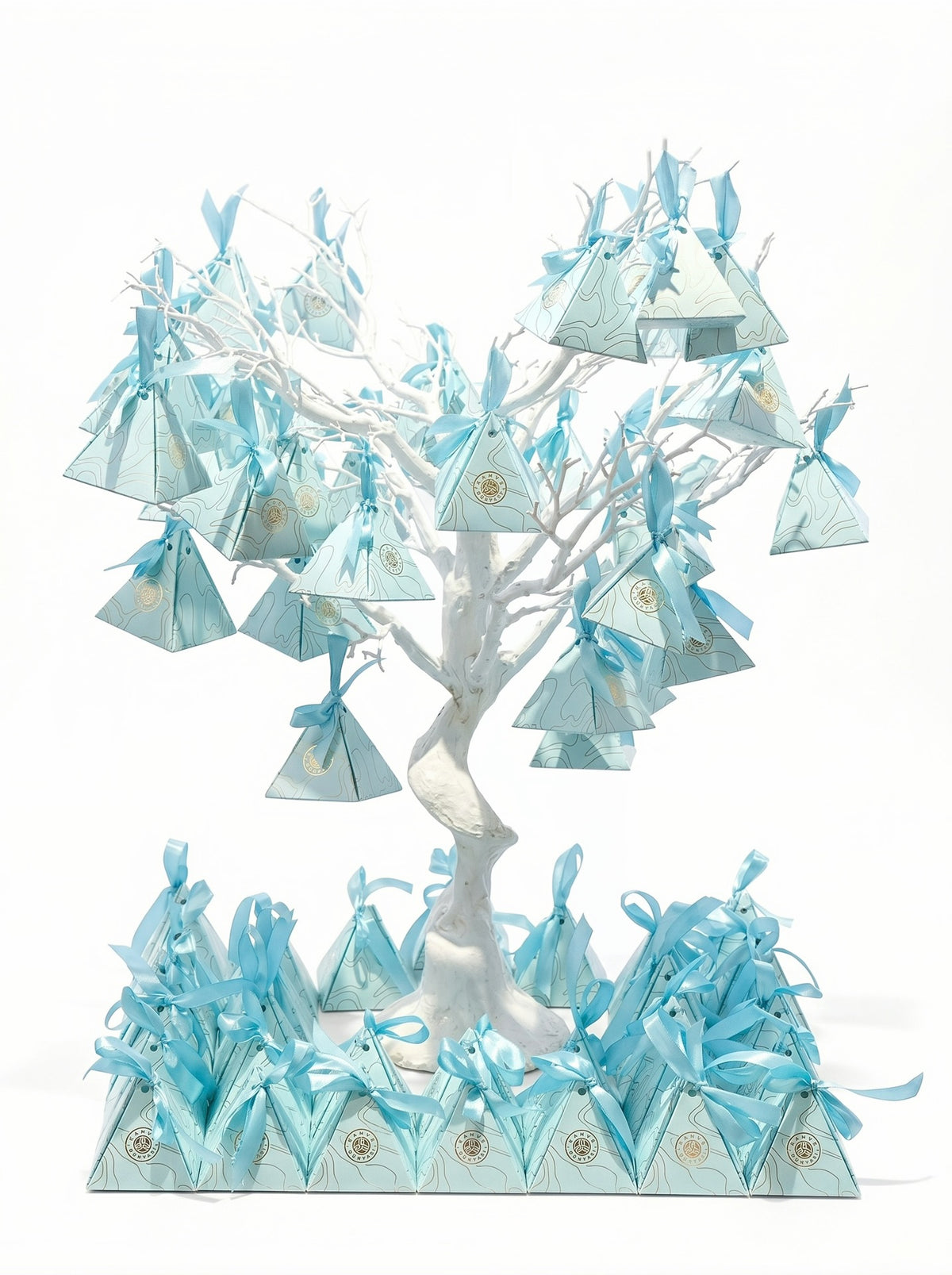 Blue favour tree with Kahve Dünyası mini boxes