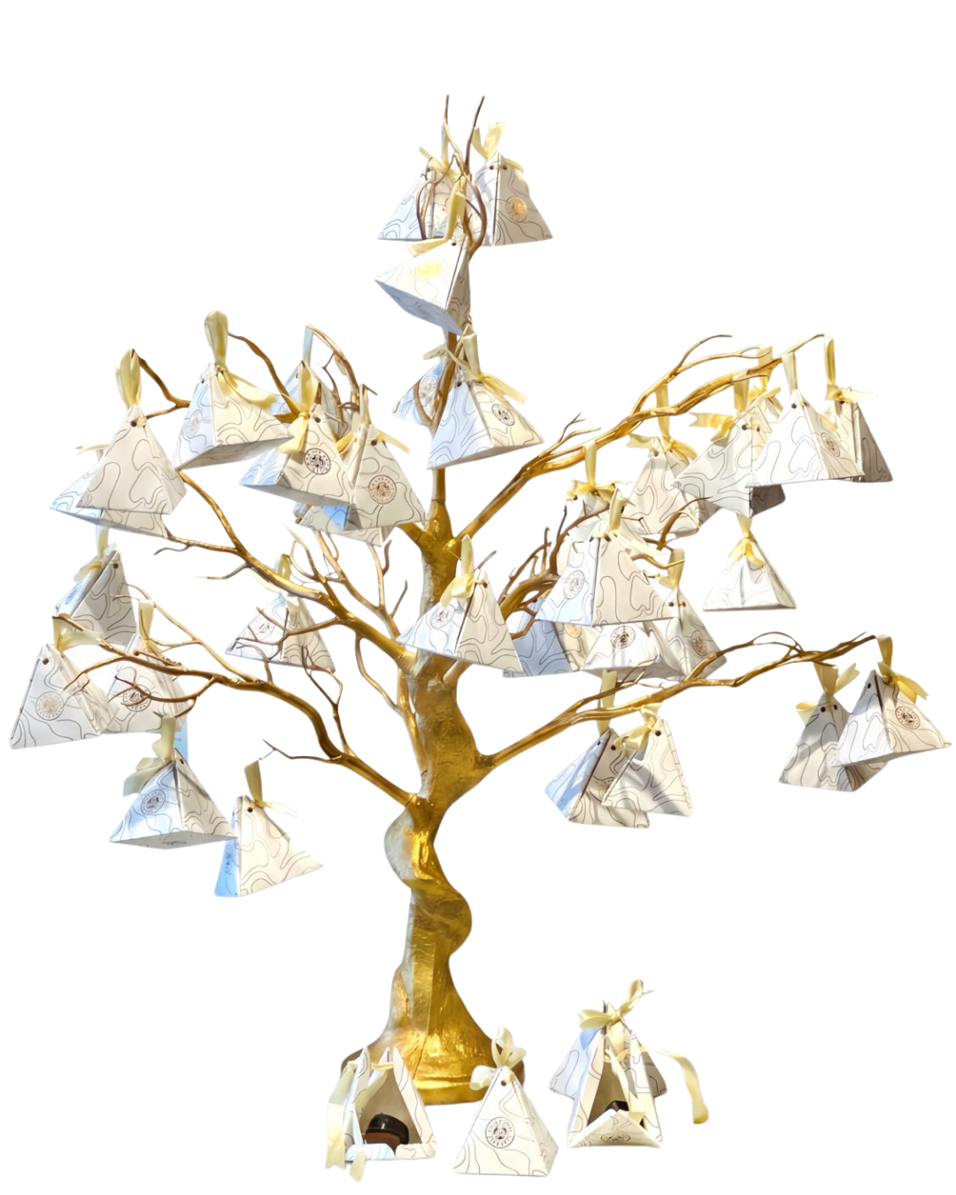 Elegant Mini Chocolate Gift Box Tree - All White