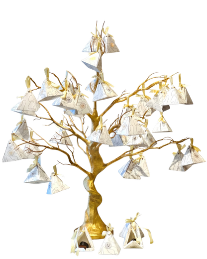 Elegant Mini Chocolate Gift Box Tree - All White