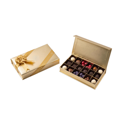 Kahve Dunyasi Summer Special Box - closed and open gift box, transparent background